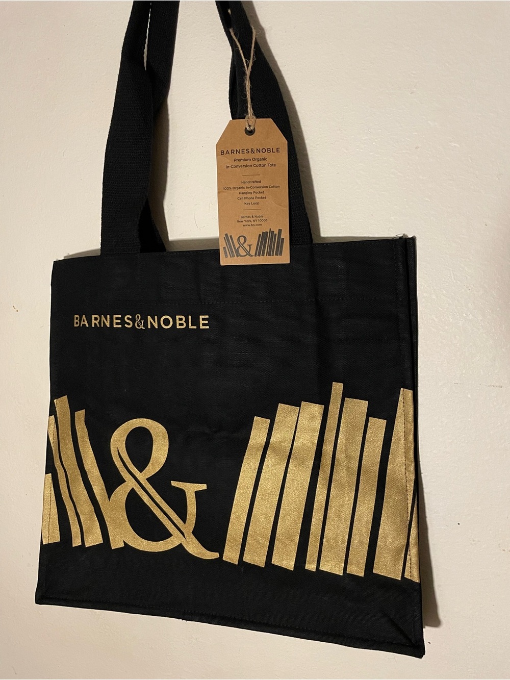 Barnes & Noble Black and Gold Book-Graphic Tote